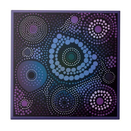 Style art autochtone violet 8 de 9 Carreaux en cér (Devant)