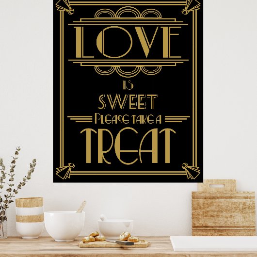 Style Art déco 20's Sweet table print (Cuisine)
