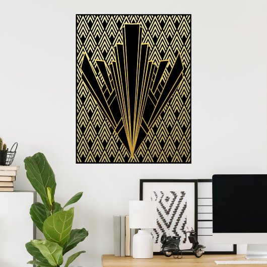 Style Art déco frappant (Bureau à domicile)