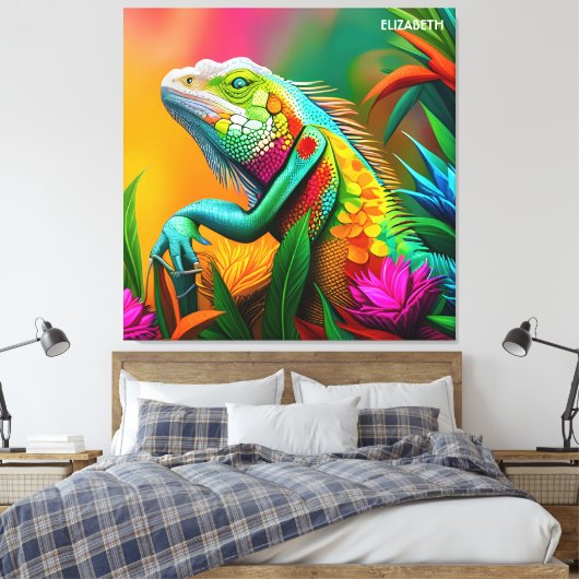 Style Art Déco Imaginaire Cute Iguana (Insitu(Chambre))