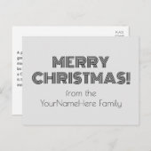 Style Art Déco "JOYEZ NOËL !" Carte postale (Devant / Derrière)