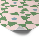 Style Art déco rose vif et vert sage (Coin)