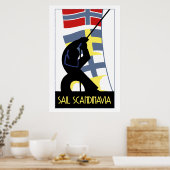 Style art déco vectoriel rétro Sail Scandinavie (Cuisine)