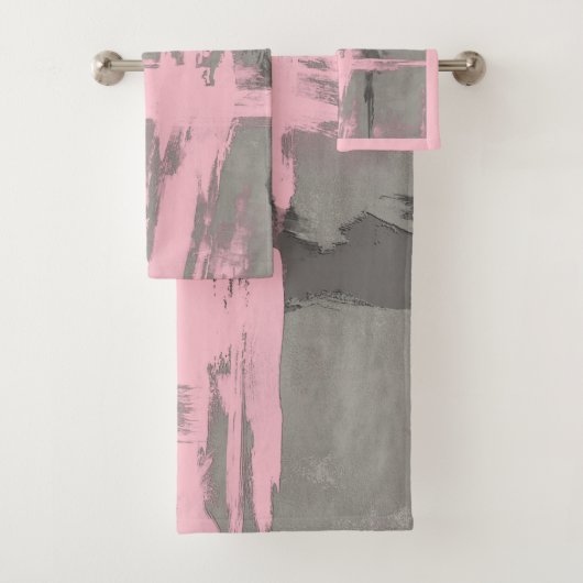 Style art moderne Abstrait gris rose (En situation)