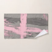 Style art moderne Abstrait gris rose (Serviette à main)