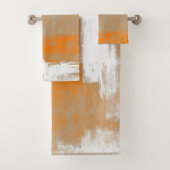 Style art moderne Abstrait orange gris (En situation)