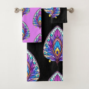 Style Art Nouveau Vitrage Peacock Plumes