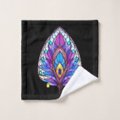 Style Art Nouveau Vitrage Peacock Plumes (Gant de toilette)