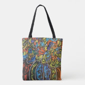 "style art peter max" fleurs et sac de vase (Dos)