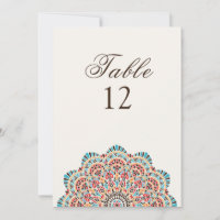 Style Artistique Moderne Mandala Numéro de Table d