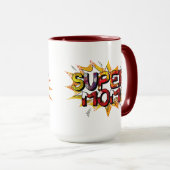 Style bande dessinée Super Mom2 Mug (Devant droit)