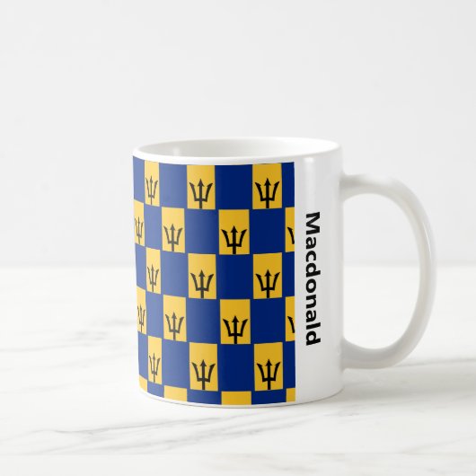 Style Barbados Drapeau café Mug (Droite)