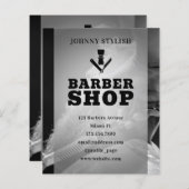 Style barbier professionnel avec prospectus logo (Devant / Derrière)