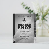 Style barbier professionnel avec prospectus logo (Debout devant)