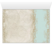 Style baroque Rose Vintage Aqua n Cream Lace (Intérieur Horizontal (Bas))