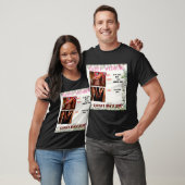 Style Basic Dark T-Shirt Happy Mariage Texte Image (Unisexe)