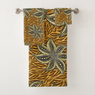 Style Batik Floral Abstrait africain