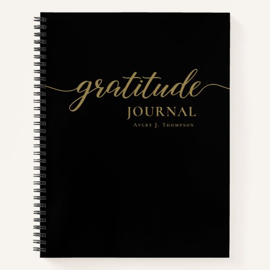 Style Black or Personnalisé Journal de Gratitude (Devant)