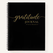 Style Black or Personnalisé Journal de Gratitude (Devant)
