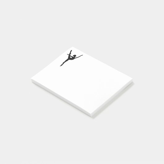 Style Black silhouette ballet danseres Post-it® Notes (Schuin)