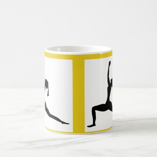Style Blanc / Jaune : Mug Classique / Coupe Café (Centre)