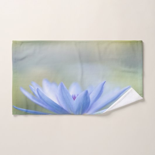 Style bleu Lotus paysage de fleurs, Zen (Serviette à main)