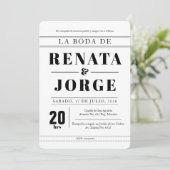 Style BLOC Faire-part de mariage espagnol (Debout devant)