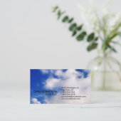 Style Blue Sky White Clouds Carte de visite nature (Debout devant)