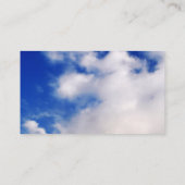 Style Blue Sky White Clouds Carte de visite nature (Dos)