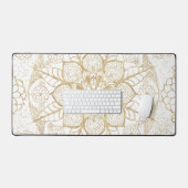 Style Boho Blanc Or Mandala Floral (Clavier et souris)