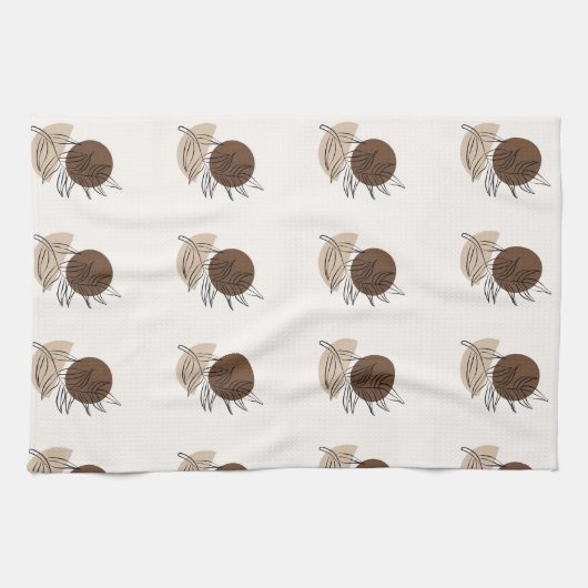 Style Boho Bohemian Minimalist Art Serviette de cu (Horizontal)