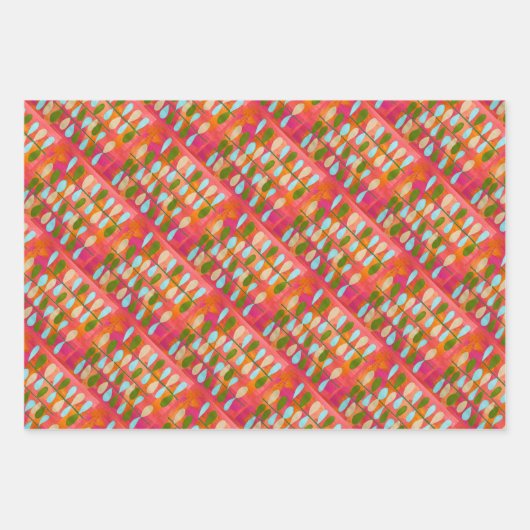 Style Boho Feuille Abstrait et lumineux (Devant 2)