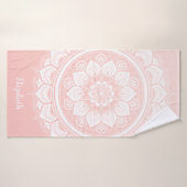 Style Boho Pink Mandala (Serviette de bain)