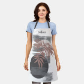 Style Boho Tropical Abstrait Tablier personnalisé (Porté)