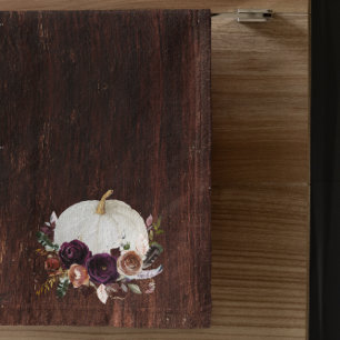 Style bois Automne Blanc Citrouille Rustique