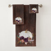 Style bois Automne Blanc Citrouille Rustique (En situation)