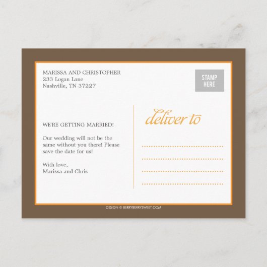 Style Booth Photo Enregistrer La Carte Date (Dos)