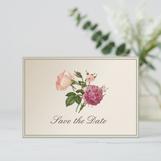 Style botanique victorien Enregistrer la carte Dat (Debout devant)