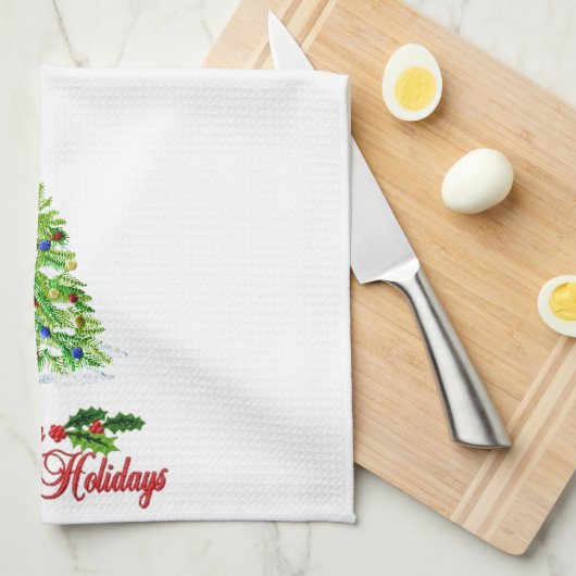 Style Brodé de Noël Serviette de cuisine (Quart Plié)