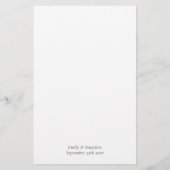 Style budgétaire Typographie simple Menu Mariage (Dos)