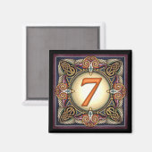 Style C, "7" - Magnets de nombre celtique (Recto/Verso)