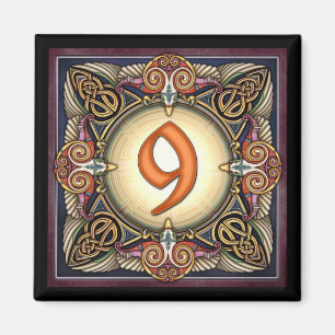 Style C, "9" - magnet celtique de nombre