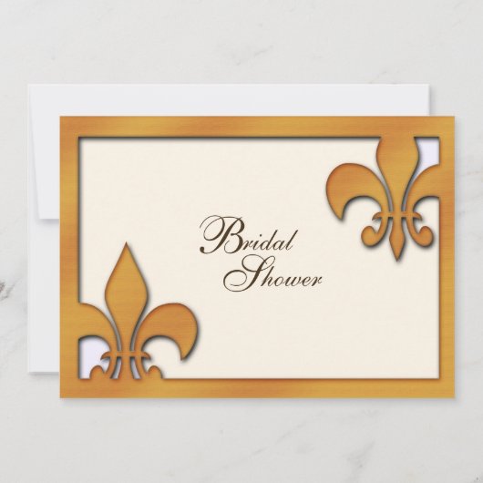 Style campagnard Fleur de Lis Invitations (Dos)