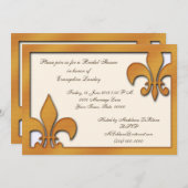 Style campagnard Fleur de Lis Invitations (Devant / Derrière)