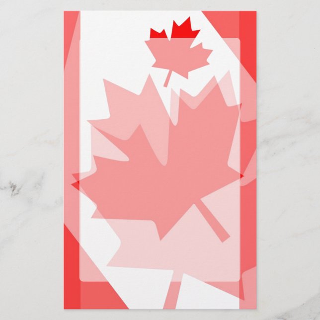 Style canadien Feuille d'érable rouge en couches C (Devant)