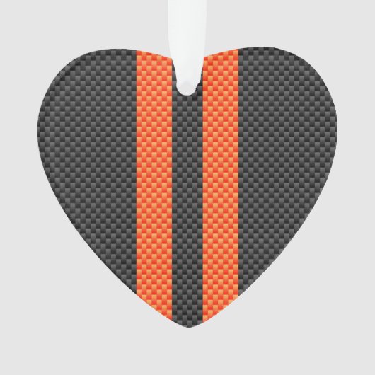 Style Carbone d'impression d'accents orange sporti (devant)