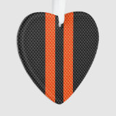 Style Carbone d'impression d'accents orange sporti (devant)