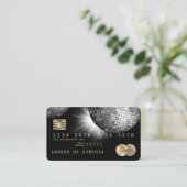 Style carte de crédit Silver Disco Ball les années (Debout devant)