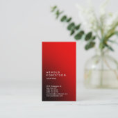 Style Carte de visite professionnel tendance rouge (Debout devant)