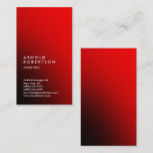 Style Carte de visite professionnel tendance rouge (Devant / Derrière)